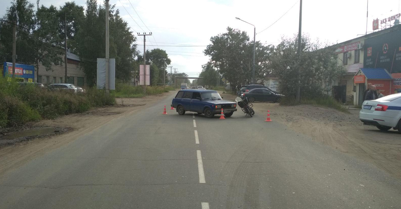 Пожилого мотоциклиста сбили в Вологде